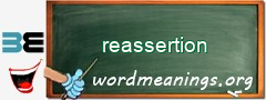 WordMeaning blackboard for reassertion